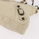 BALENCIAGA The First Hand Bag Leather 2way Ivory 103208 Auth 187956V-16