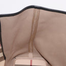 BURBERRY Nova Check Tote Bag PVC Beige Silver Auth 187957-19