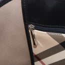 BURBERRY Nova Check Tote Bag PVC Beige Silver Auth 187957-21