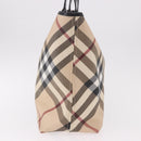 BURBERRY Nova Check Tote Bag PVC Beige Silver Auth 187957-4