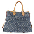 LOUIS VUITTON Monogram Denim Neo Cabby GM Shoulder Bag Blue M95350 Auth 187960V-13