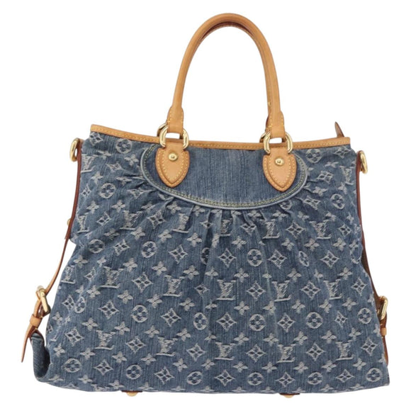 LOUIS VUITTON Monogram Denim Neo Cabby GM Shoulder Bag Blue M95350 Auth 187960V