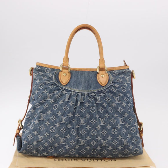 LOUIS VUITTON Monogram Denim Neo Cabby GM Shoulder Bag Blue M95350 Auth 187960V