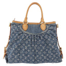 LOUIS VUITTON Monogram Denim Neo Cabby GM Shoulder Bag Blue M95350 Auth 187960V-2