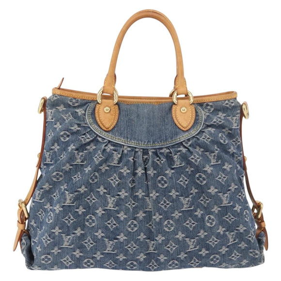 LOUIS VUITTON Monogram Denim Neo Cabby GM Shoulder Bag Blue M95350 Auth 187960V