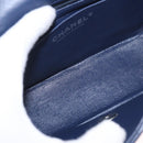 CHANEL Mini Matelasse 17 Chain Bag Lamb Skin Navy Silver CC Auth 187962SAM-10