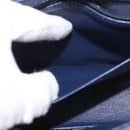 CHANEL Mini Matelasse 17 Chain Bag Lamb Skin Navy Silver CC Auth 187962SAM-28
