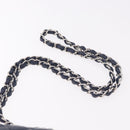 CHANEL Mini Matelasse 17 Chain Bag Lamb Skin Navy Silver CC Auth 187962SAM-14