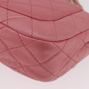 CHANEL Matelasse 30 Chain Shoulder Bag Lamb Skin Pink Gold CC Auth 187963SM-18