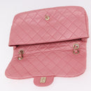 CHANEL Matelasse 30 Chain Shoulder Bag Lamb Skin Pink Gold CC Auth 187963SM-20