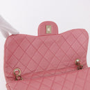 CHANEL Matelasse 30 Chain Shoulder Bag Lamb Skin Pink Gold CC Auth 187963SM-21