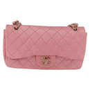 CHANEL Matelasse 30 Chain Shoulder Bag Lamb Skin Pink Gold CC Auth 187963SM-13