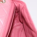 CHANEL Matelasse 30 Chain Shoulder Bag Lamb Skin Pink Gold CC Auth 187963SM-25