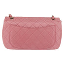 CHANEL Matelasse 30 Chain Shoulder Bag Lamb Skin Pink Gold CC Auth 187963SM-2