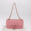CHANEL Matelasse 30 Chain Shoulder Bag Lamb Skin Pink Gold CC Auth 187963SM-12
