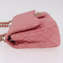 CHANEL Matelasse 30 Chain Shoulder Bag Lamb Skin Pink Gold CC Auth 187963SM-4