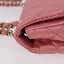CHANEL Matelasse 30 Chain Shoulder Bag Lamb Skin Pink Gold CC Auth 187963SM-5