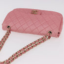 CHANEL Matelasse 30 Chain Shoulder Bag Lamb Skin Pink Gold CC Auth 187963SM-7