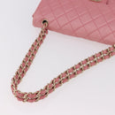 CHANEL Matelasse 30 Chain Shoulder Bag Lamb Skin Pink Gold CC Auth 187963SM-8