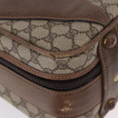 GUCCI GG Supreme Trunk PVC Beige Gold Auth 187964-9