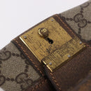 GUCCI GG Supreme Trunk PVC Beige Gold Auth 187964-11