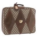 GUCCI GG Supreme Trunk PVC Beige Gold Auth 187964-1