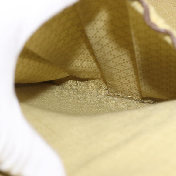 GUCCI GG Supreme Trunk PVC Beige Gold Auth 187964