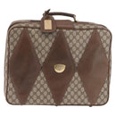 GUCCI GG Supreme Trunk PVC Beige Gold Auth 187964-13