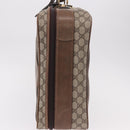 GUCCI GG Supreme Trunk PVC Beige Gold Auth 187964-3