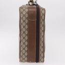GUCCI GG Supreme Trunk PVC Beige Gold Auth 187964-4