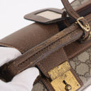 GUCCI GG Supreme Trunk PVC Beige Gold Auth 187964-7