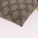 GUCCI GG Supreme Chain Accessory Pouch PVC Beige Gold 456866 Auth 187966V-11