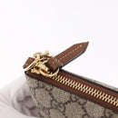 GUCCI GG Supreme Chain Accessory Pouch PVC Beige Gold 456866 Auth 187966V-15