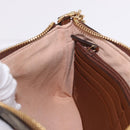GUCCI GG Supreme Chain Accessory Pouch PVC Beige Gold 456866 Auth 187966V-19