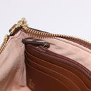 GUCCI GG Supreme Chain Accessory Pouch PVC Beige Gold 456866 Auth 187966V-20