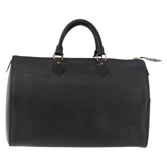 LOUIS VUITTON Epi Speedy 35 Hand Bag Noir Black M42992 LV Auth 187972V