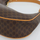 CELINE Macadam Canvas Hand Bag PVC Leather Brown Gold Auth 187973V-10