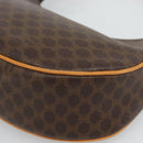 CELINE Macadam Canvas Hand Bag PVC Leather Brown Gold Auth 187973V-12