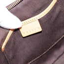 CELINE Macadam Canvas Hand Bag PVC Leather Brown Gold Auth 187973V-15