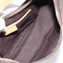 CELINE Macadam Canvas Hand Bag PVC Leather Brown Gold Auth 187973V-16