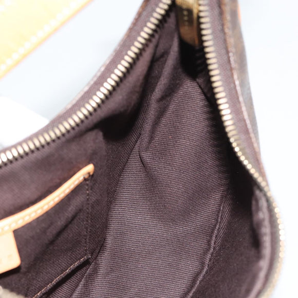 CELINE Macadam Canvas Hand Bag PVC Leather Brown Gold Auth 187973V