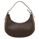 CELINE Macadam Canvas Hand Bag PVC Leather Brown Gold Auth 187973V-2