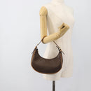 CELINE Macadam Canvas Hand Bag PVC Leather Brown Gold Auth 187973V-21