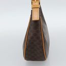 CELINE Macadam Canvas Hand Bag PVC Leather Brown Gold Auth 187973V-5