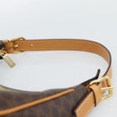 CELINE Macadam Canvas Hand Bag PVC Leather Brown Gold Auth 187973V-8
