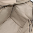 CELINE Luggage Micro Shopper Hand Bag Leather Beige Auth 187981V-17
