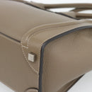 CELINE Luggage Micro Shopper Hand Bag Leather Gray Auth 187982V-8