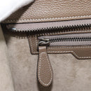 CELINE Luggage Micro Shopper Hand Bag Leather Gray Auth 187982V-22