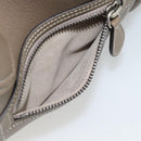 CELINE Luggage Micro Shopper Hand Bag Leather Gray Auth 187982V-24