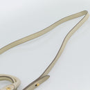 Miu Miu Leather Hand Bag 2way Beige Gold Auth 187984V-10
